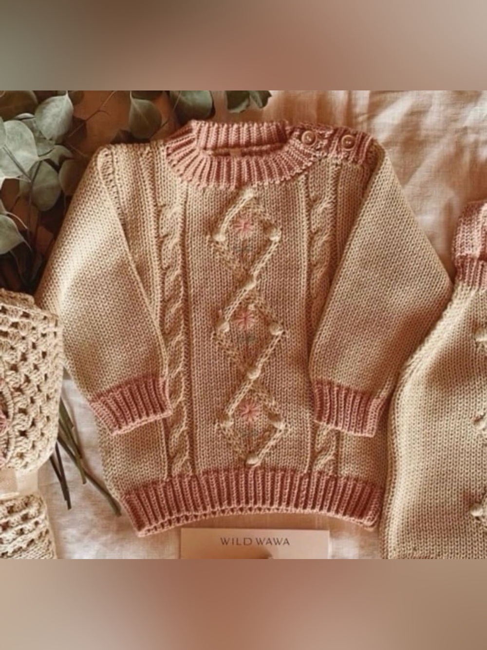 Wild Wawa embroidered sweater 18-24m